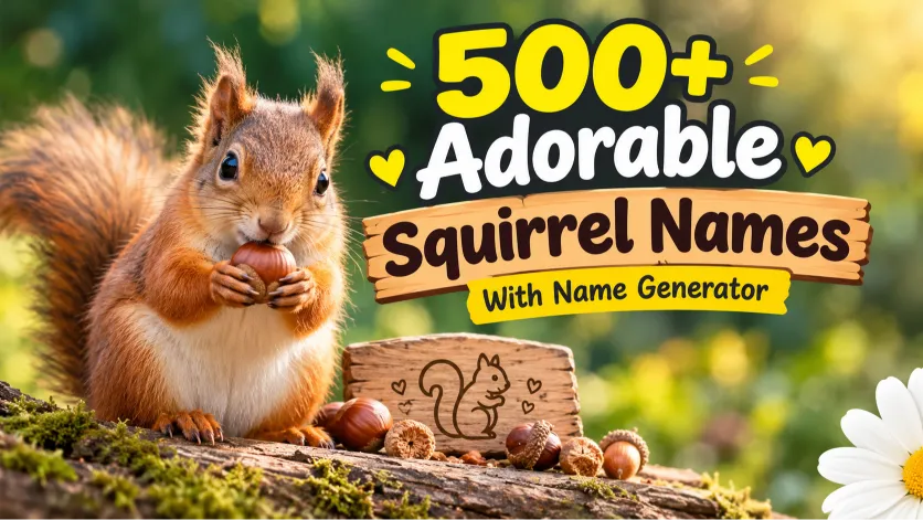 Adorable Squirrel Names With Name Generator