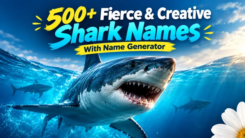 Fierce & Creative Shark Names With Name Generator
